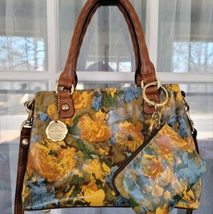 Patricia Nash Norcia Leather Crossbody with Zip Pouch